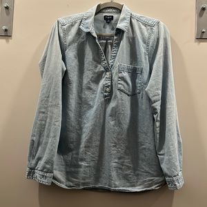 J. Crew denim 1/3 V-neck long sleeve